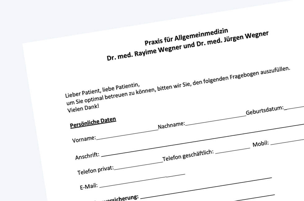 Anamnesebogen Für Neupatienten