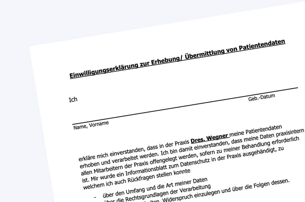 Einwilligungserklärung Für Patientendaten